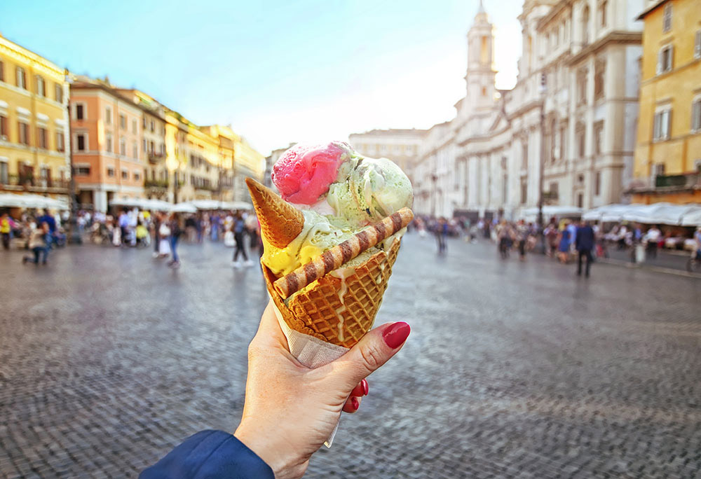 Glace à rome